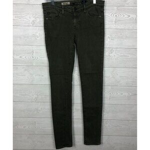 AG Adriano Goldschmied Women's 27R The Legging Super Skinny Jeans Green Pants